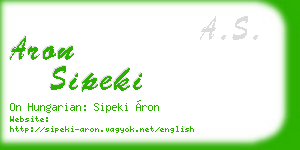 aron sipeki business card