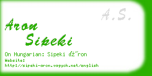 aron sipeki business card